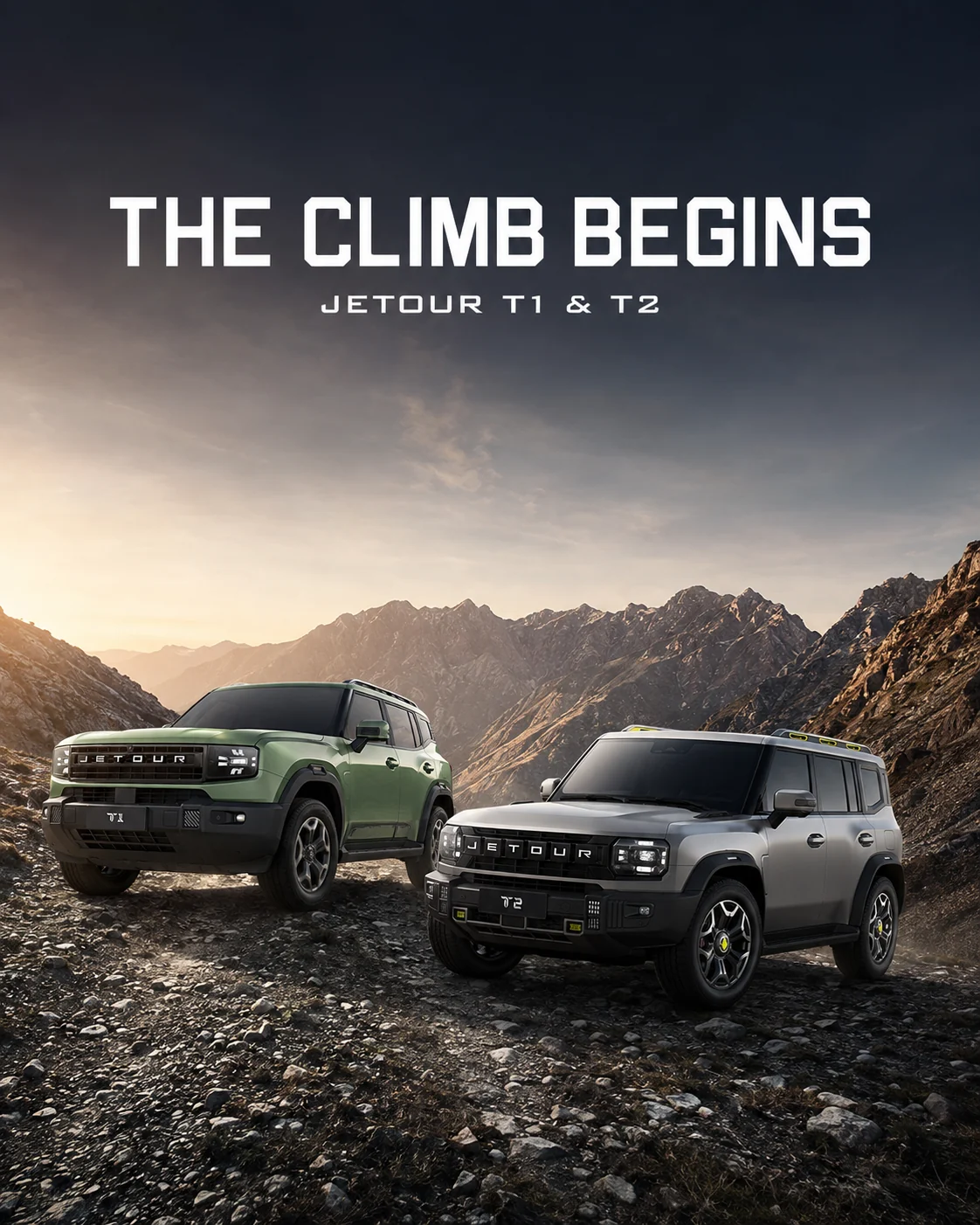 Jetour T1 and T2 automotive launch creative